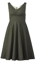 50`s dress in army green